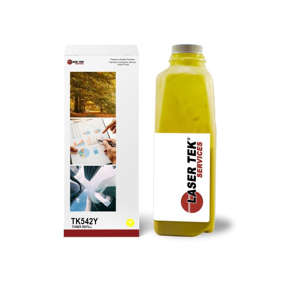 Yellow Toner Refill with reset chips for Kyocera TK542Y TK-542 TK542 FS-C51 on Sale