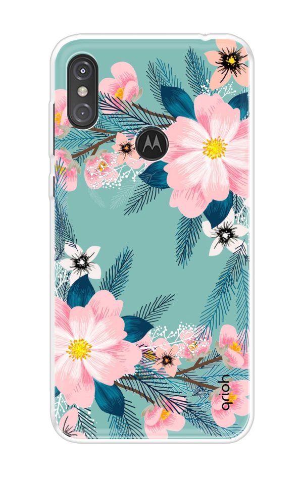 Wild flower Soft Cover for Motorola One Power Supply