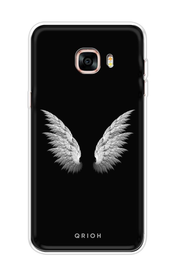 White Angel Wings Soft Cover for Samsung C9 Pro Online