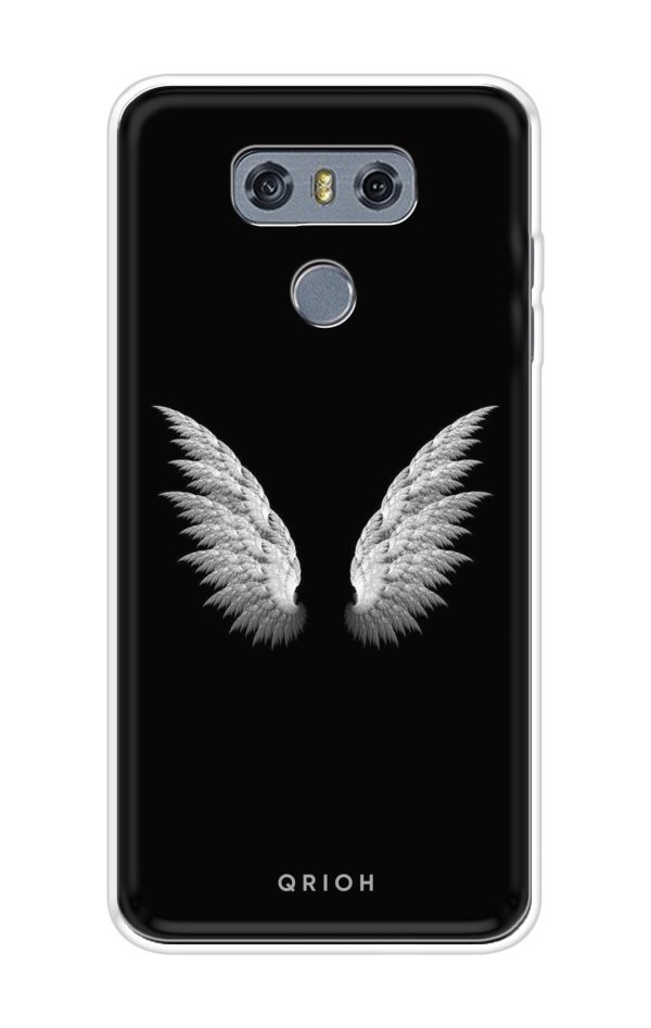 White Angel Wings Soft Cover for LG G6 For Sale