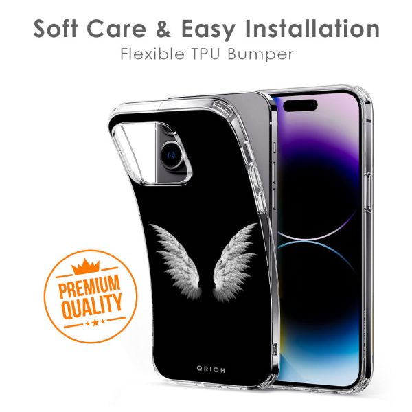 White Angel Wings Soft Cover for iPhone XS Discount