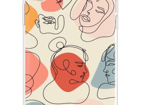 Abstract Faces Soft Cover for iPhone XS Sale