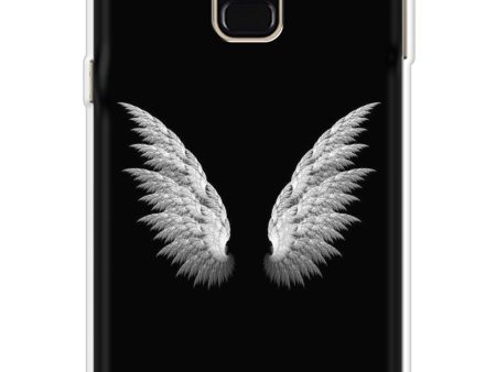 White Angel Wings Soft Cover for Samsung A8 Plus 2018 Discount