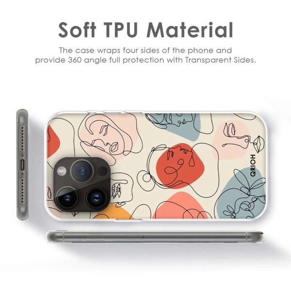 Abstract Faces Soft Cover for iPhone XS Sale