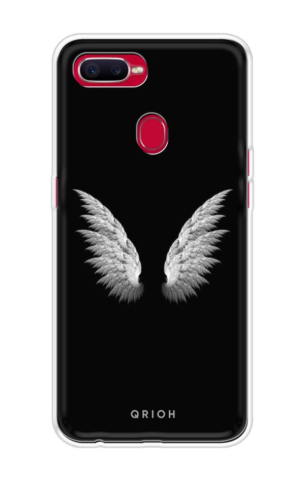 White Angel Wings Soft Cover for Oppo F9 Online Sale