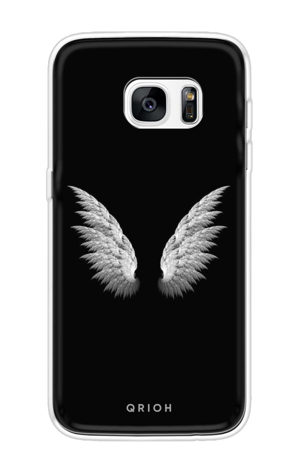 White Angel Wings Soft Cover for Samsung S7 Edge Online Sale