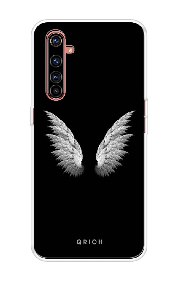 White Angel Wings Soft Cover for Realme X50 Pro Online Sale