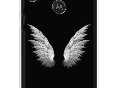 White Angel Wings Soft Cover for Motorola One Power on Sale