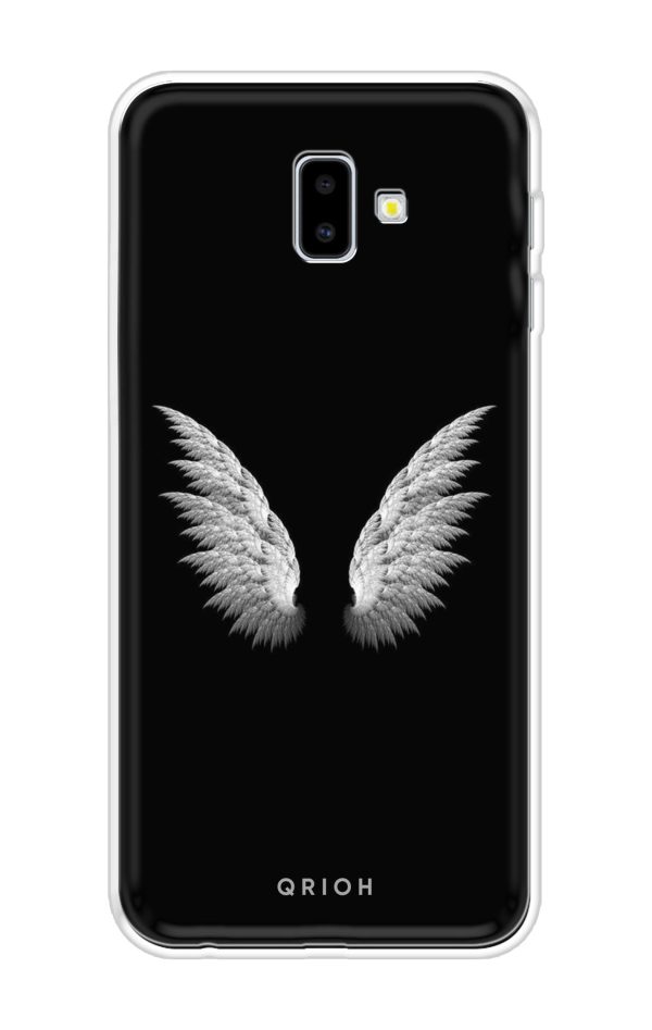 White Angel Wings Soft Cover for Samsung J6 Plus Cheap