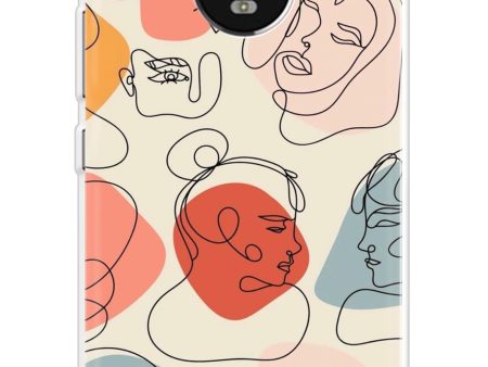 Abstract Faces Soft Cover for Motorola Moto G5 Fashion