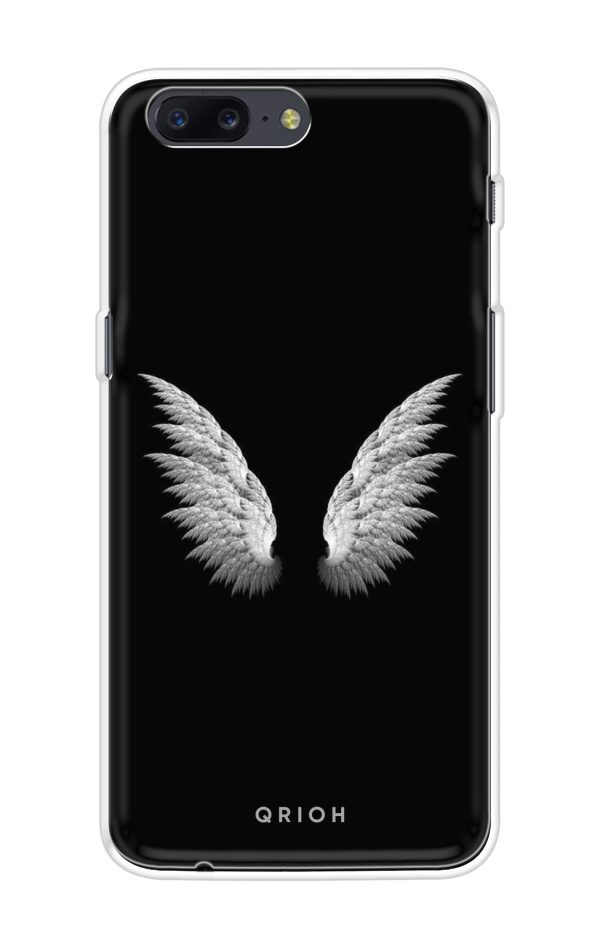 White Angel Wings Soft Cover for OnePlus 5 Online