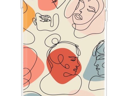 Abstract Faces Soft Cover for iPhone 7 Plus on Sale