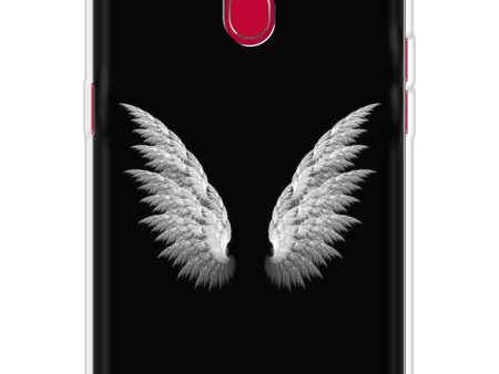 White Angel Wings Soft Cover for Oppo F9 Pro For Cheap