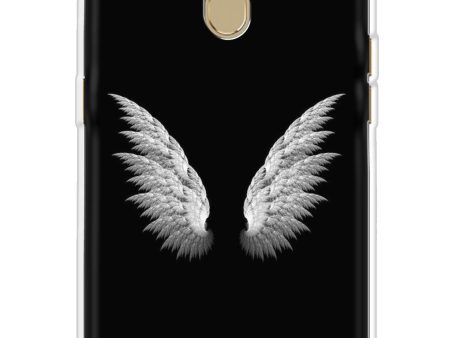 White Angel Wings Soft Cover for Oppo A7 Online Hot Sale