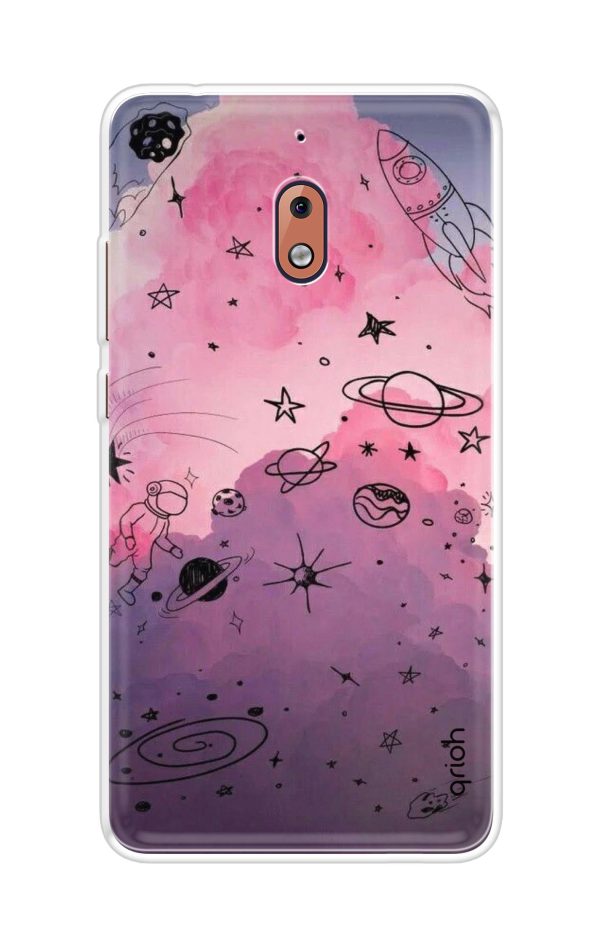 Space Doodles Art Soft Cover For Nokia 2.1 For Discount