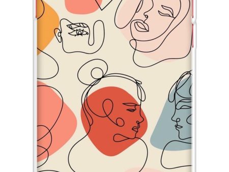 Abstract Faces Soft Cover for iPhone SE 2020 Discount