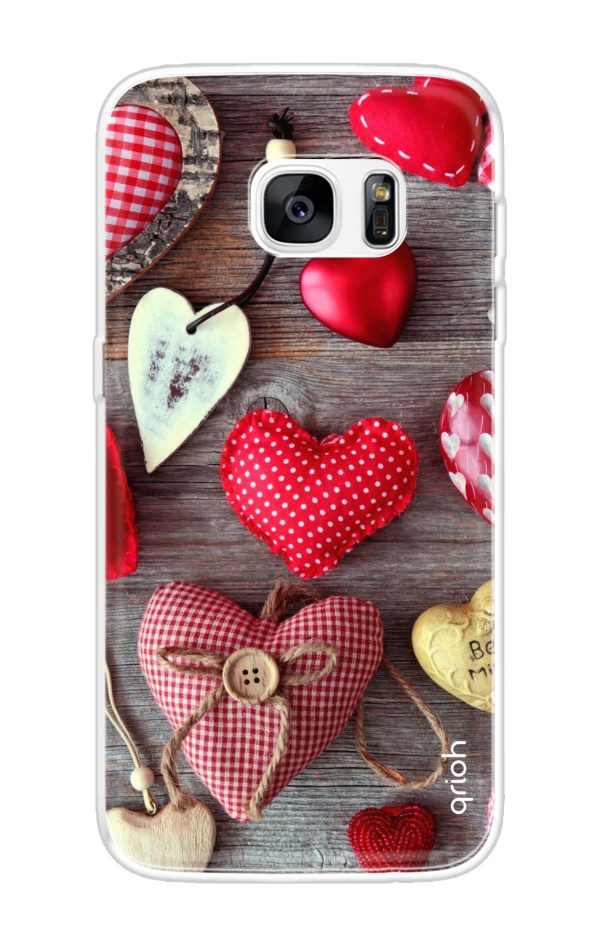 Valentine Hearts Soft Cover for Samsung S7 Edge Online now