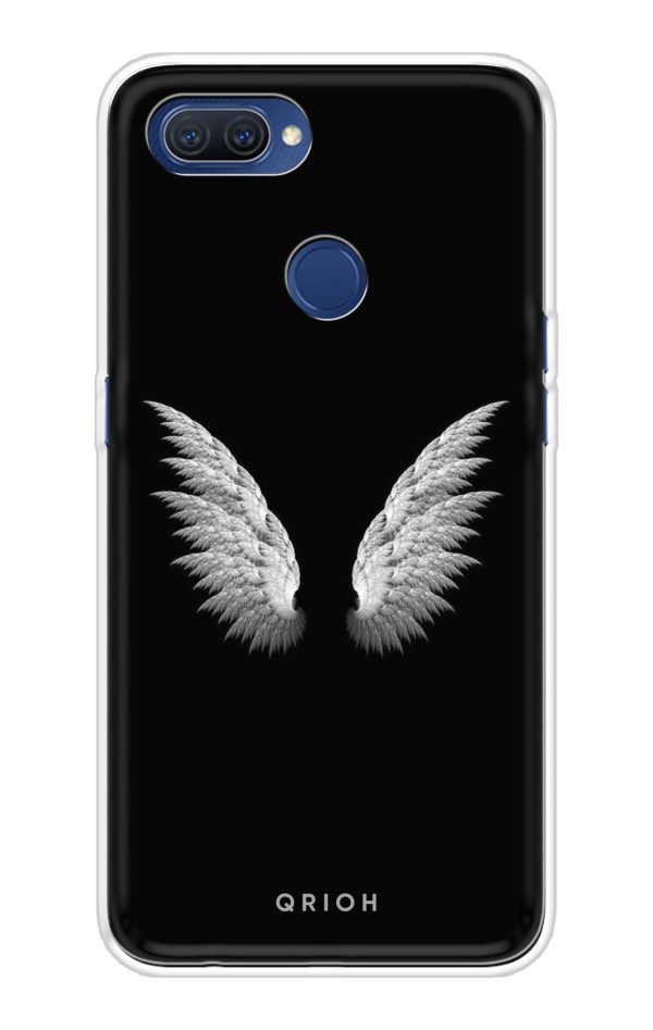 White Angel Wings Soft Cover for Oppo A11k Online Sale